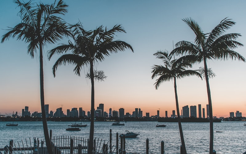 Florida coastline at sunset